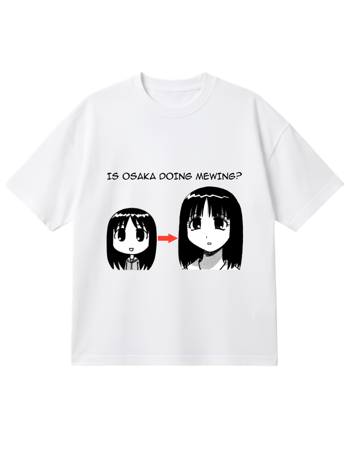 is osaka doing mewing?
