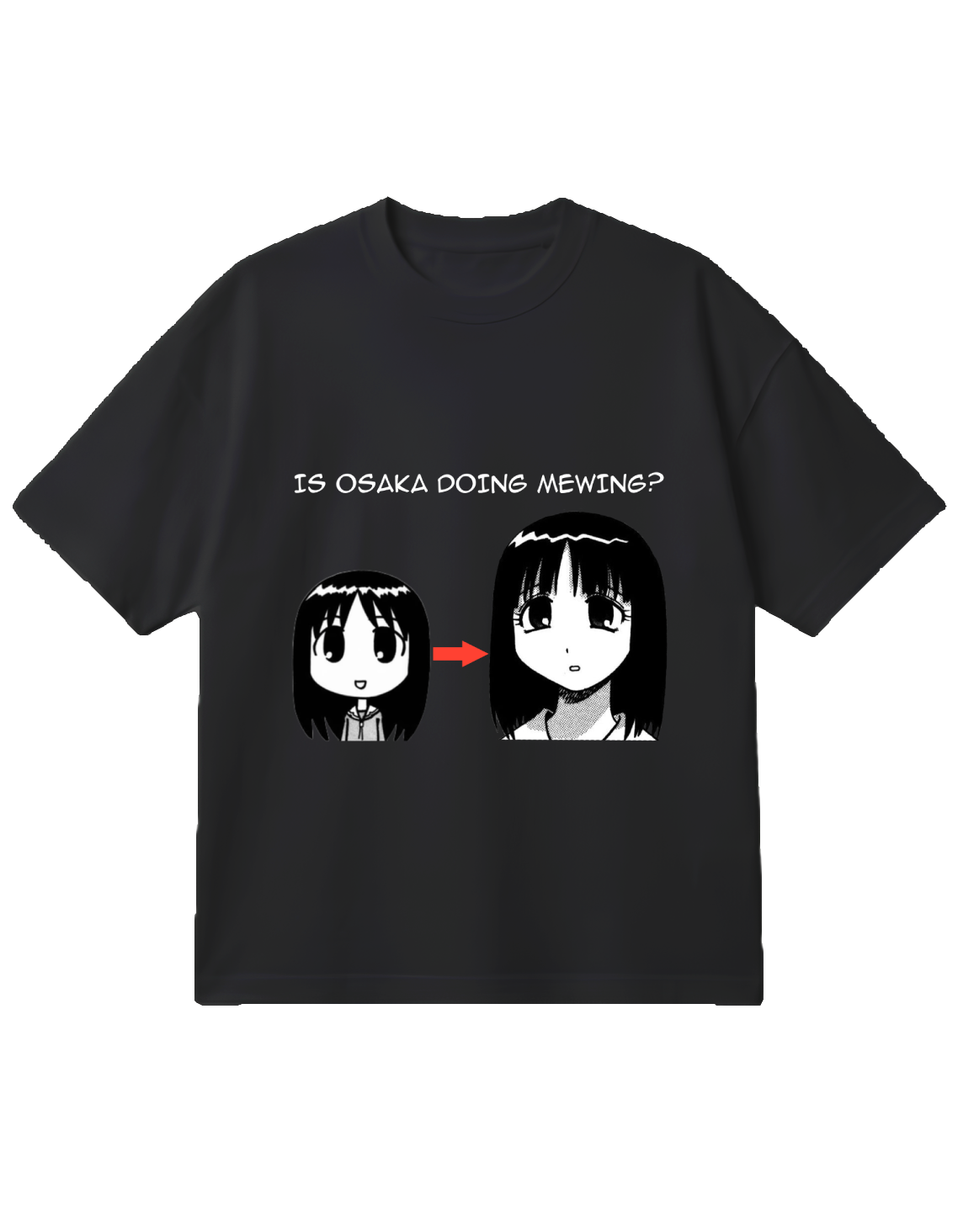 is osaka doing mewing?